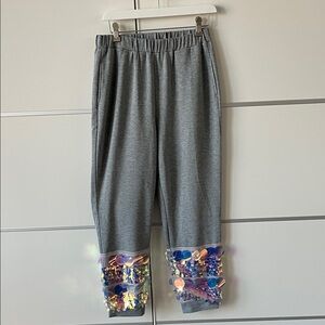 Rehab Gray Sweatpants with Colorful Sequin Hem